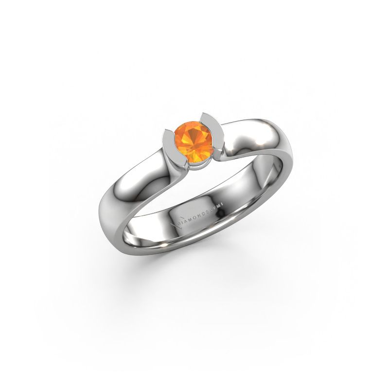 Ring Ophelia 950 platinum citrin 4.2 mm