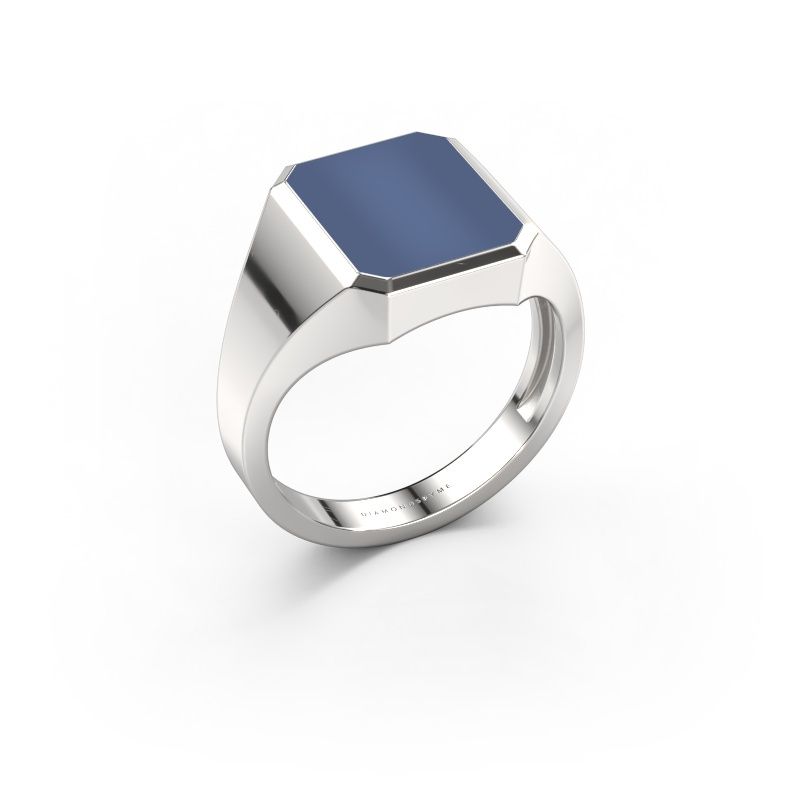 Signet ring Lars 2 light 950 platinum blue sardonyx 12x10 mm