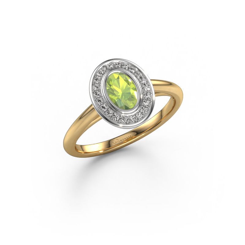 Verlobungsring Noud 1 OVL 585 Gold Peridot 6x4 mm