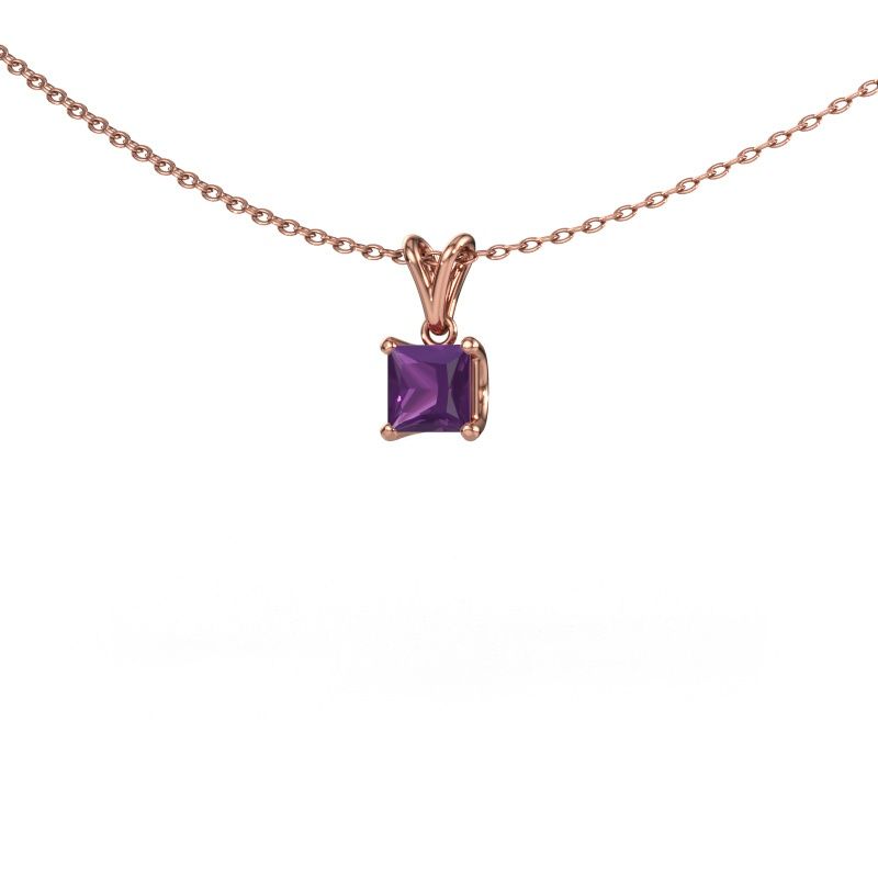 Anhänger Sam SQR 585 Roségold Amethyst 4.5 mm