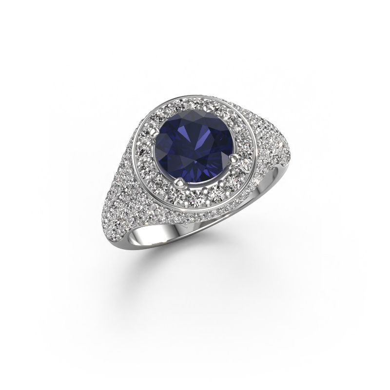 Ring Dayle 950 Platin Saphir 7 mm