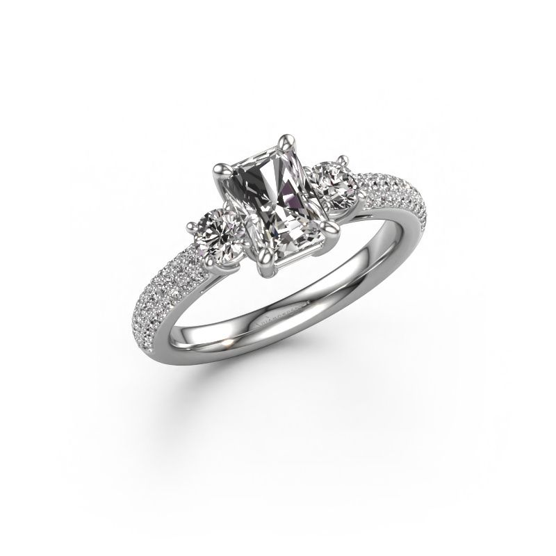 Bague de fiançailles Marielle RAD 950 platine diamant 1.67 crt