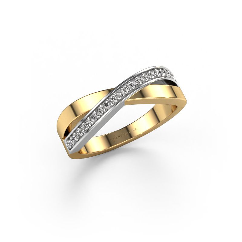 Ring Kaley 585 goud zirkonia 1.2 mm