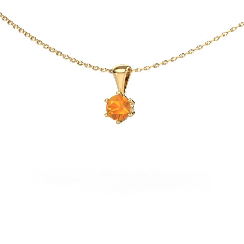 Necklace Fay 585 gold citrin 4.7 mm