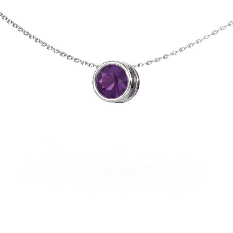 Pendant Lavon RND 585 white gold amethyst 6.5 mm