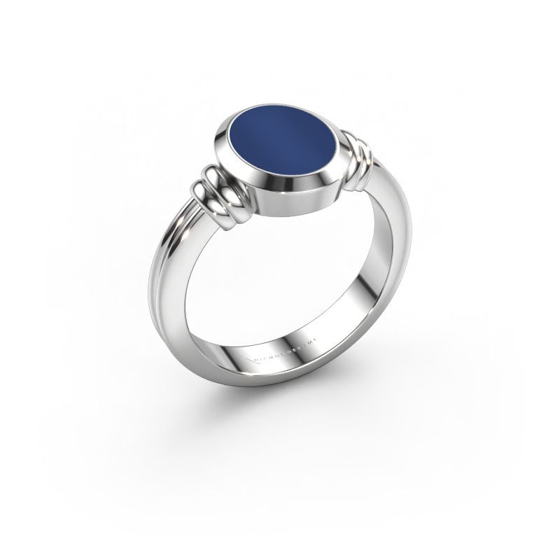Pinky ring Jake 1 950 platinum lapis 10x8 mm