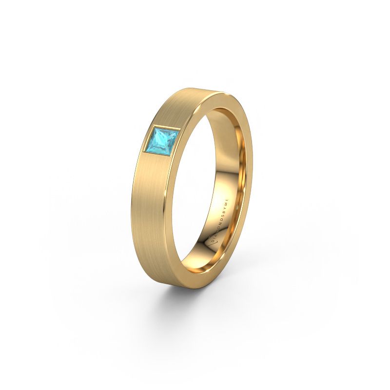 Friendship ring WH0101L14BMSQ 585 gold blue topaz ±4x2 mm