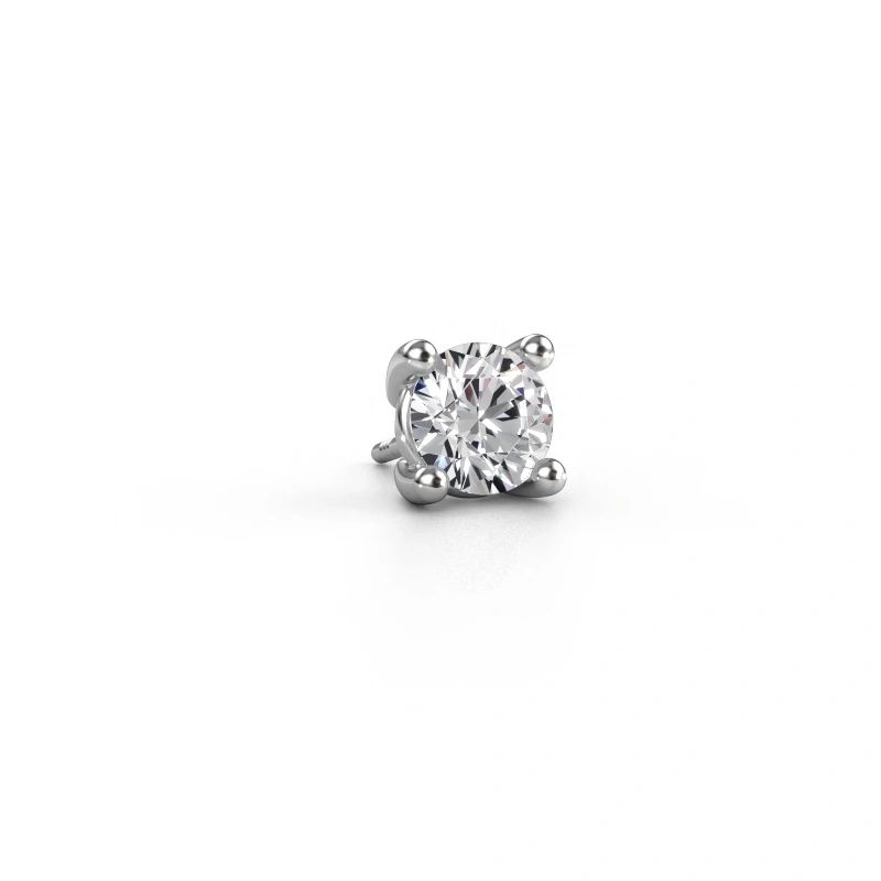 Men's earring Dave RND 585 white gold lab grown diamond 1.00 crt
