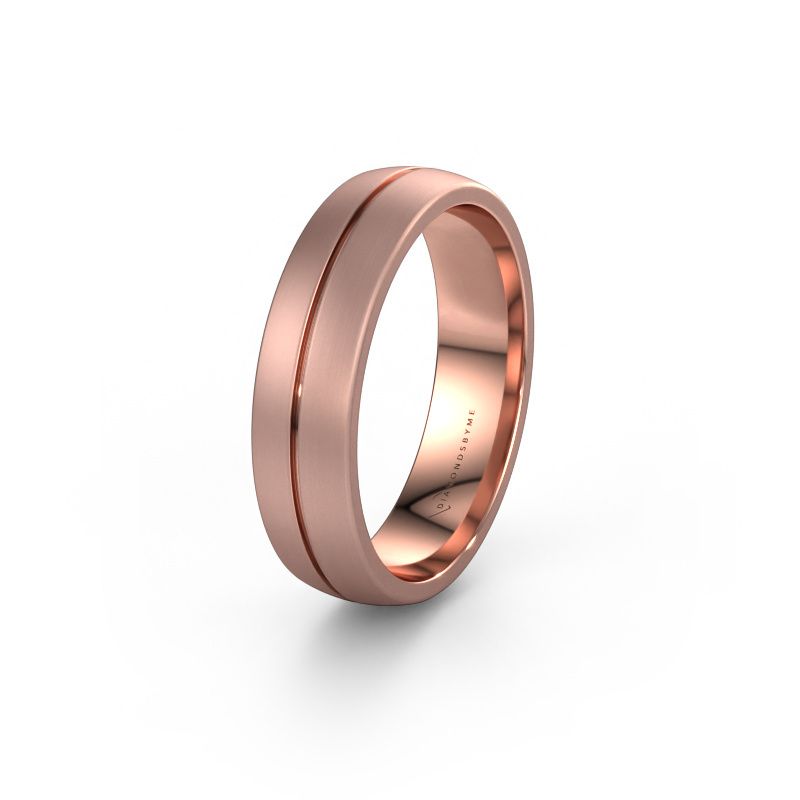 Wedding ring WH0162M25A 585 rose gold ±0.22x0.07 in