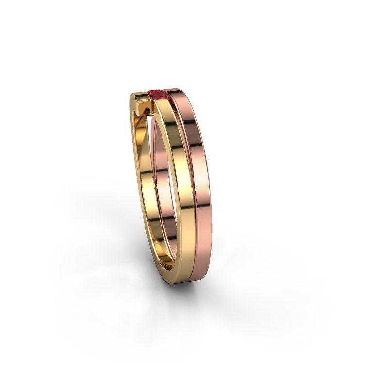 Afbeelding van Ring Cato<br/>585 rosé goud<br/>Robijn 2.2 mm