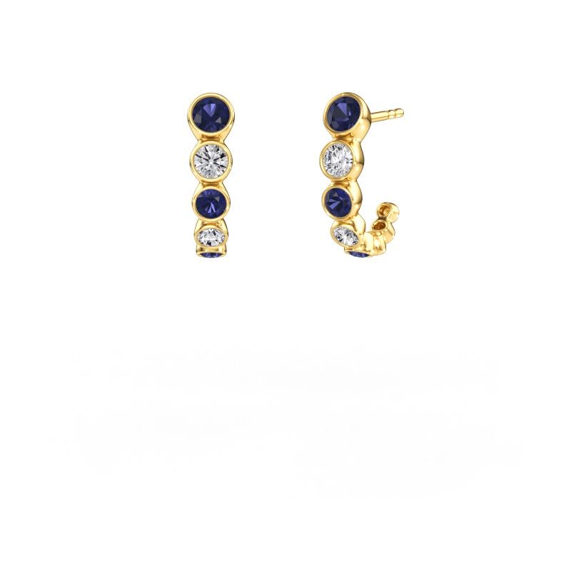 Clous d'oreilles Suzie 585 or jaune saphir 3.8 mm