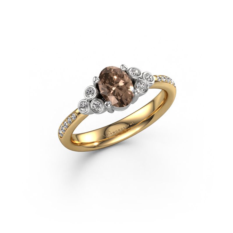 Verlobungsring Lucy 2 585 Gold Braun Diamant 0.869 crt