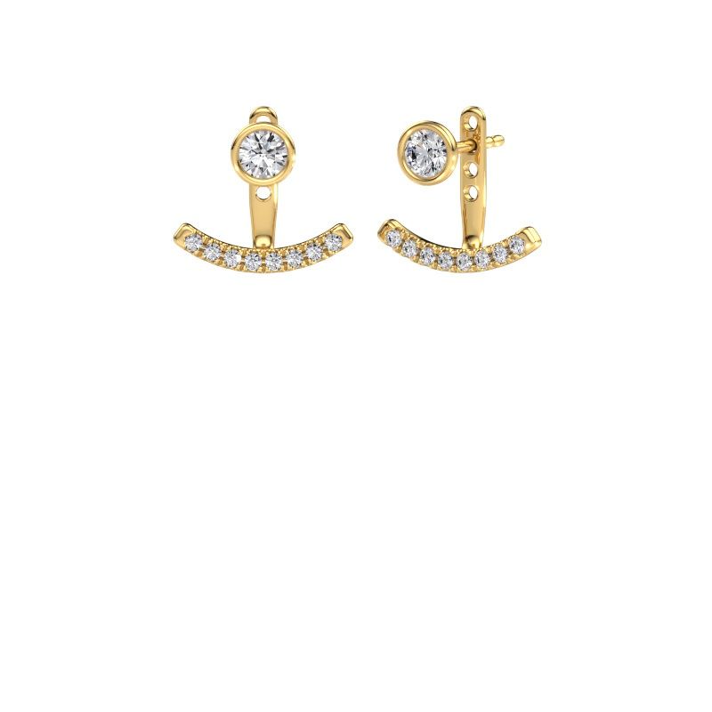 Earrings Rosetta 585 gold lab grown diamond 1.24 crt