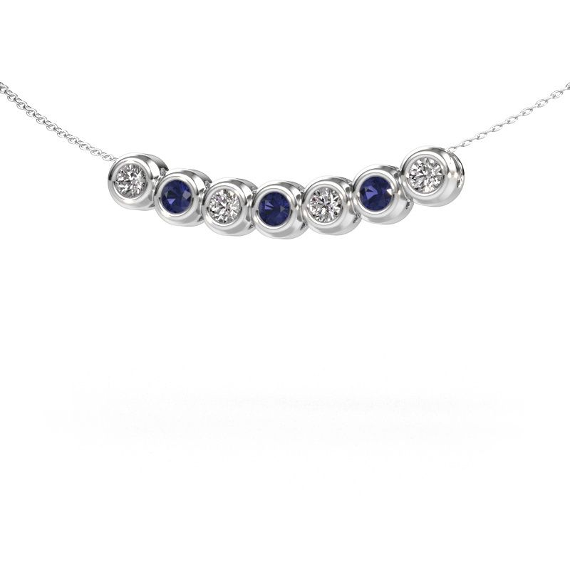 Ketting Kim 7 950 platina saffier 3.4 mm