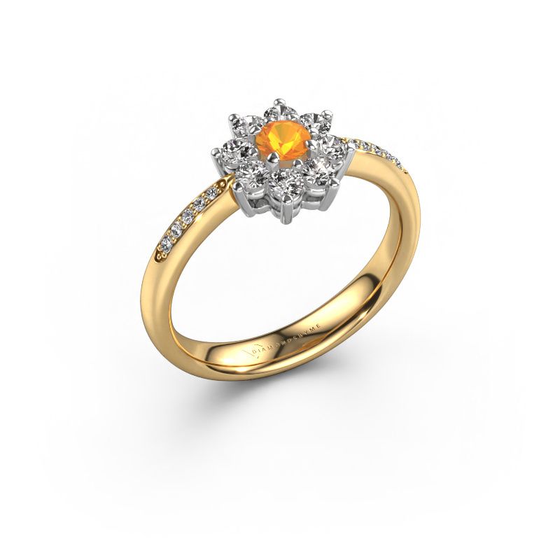Engagement ring Camille 2 585 gold citrin 3.4 mm