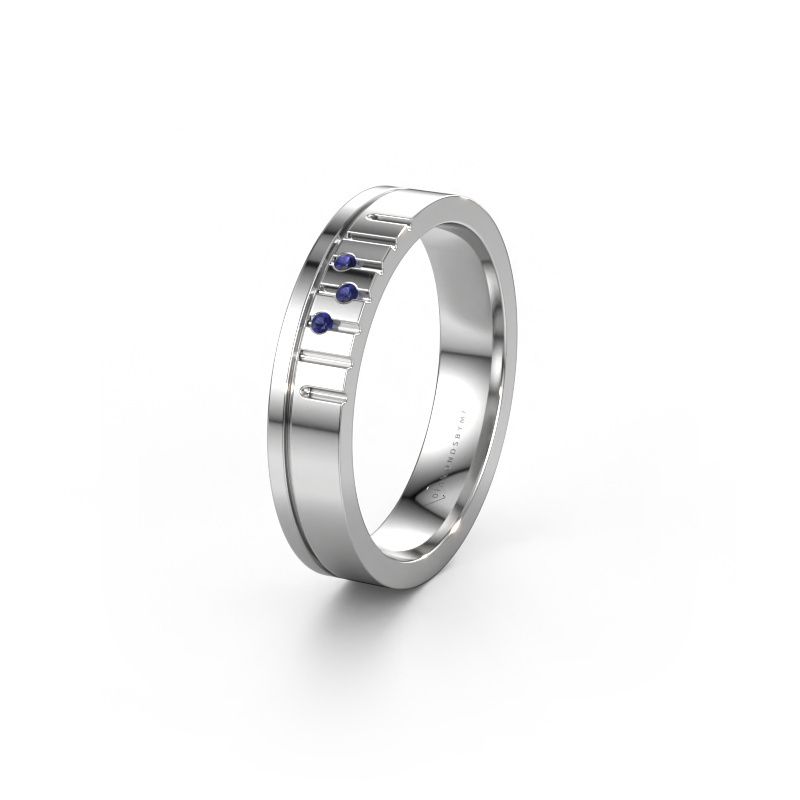 Bague d'amitié WH0332L14X 950 platine saphir ±4x1.5 mm