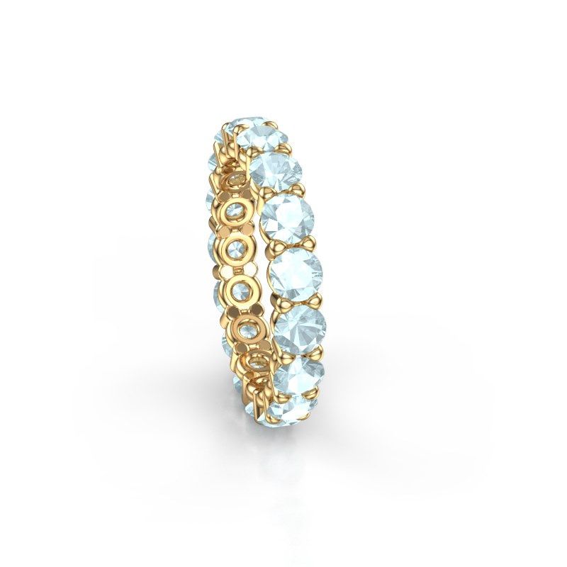 Bild von Vorsteckring heddy rnd 3.7<br/>585 Gold<br/>Aquamarin 3.7 mm