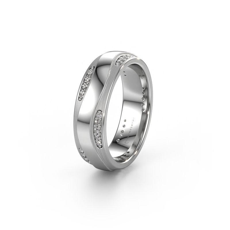 Ehering WH2062L26BM 585 Weißgold Diamant ±6x2 mm
