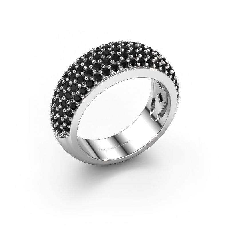 Ring Cristy 585 witgoud zwarte diamant 1.71 crt