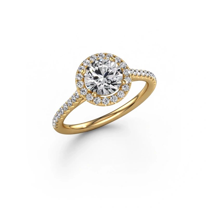 Engagement ring Seline rnd 2 585 gold lab grown diamond 1.340 crt