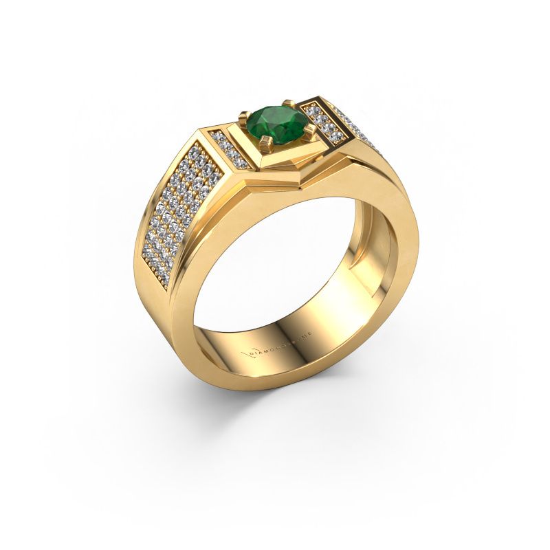 Herrenring Marcel 585 Gold Smaragd 5 mm