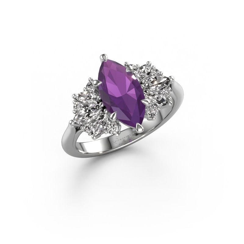 Verlobungsring Jaimie 950 Platin Amethyst 12x6 mm