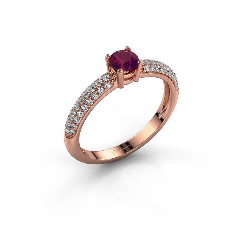Image of Ring Marjan<br/>585 rose gold<br/>Rhodolite 4.2 mm