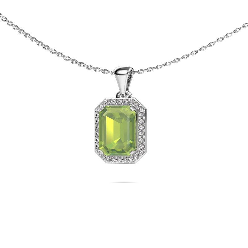 Pendant Dodie 585 white gold peridot 8x6 mm