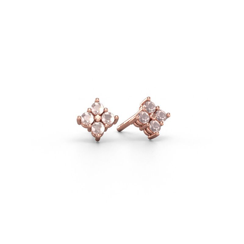 Ohrsteckers Maryetta 585 Roségold Morganit Champagner 2 mm