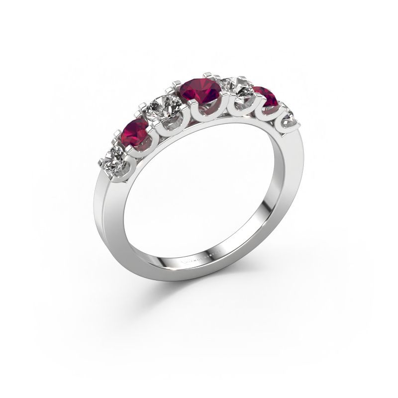 Ring Selina 3 585 Weißgold Rhodolit 3.7 mm