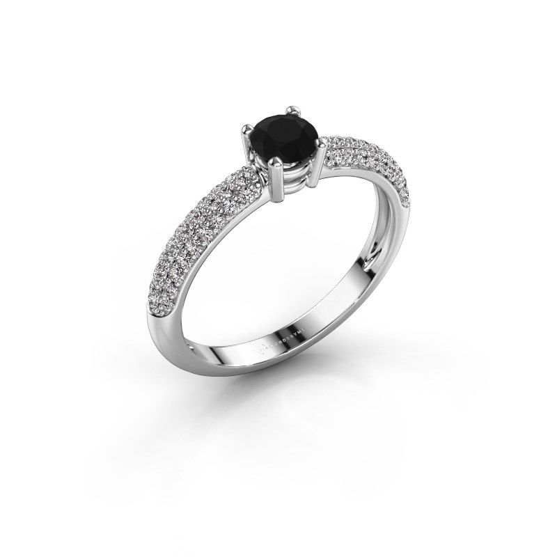 Image of Ring Marjan<br/>585 white gold<br/>Black diamond 0.722 crt