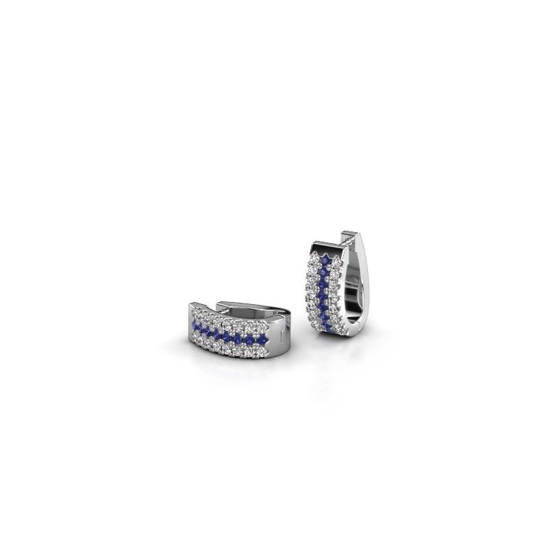 Image of Hoop earrings nena<br/>950 platinum<br/>Sapphire 1.2 mm