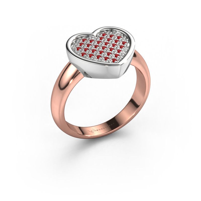 Ring Veerle 585 Roségold Rubin 1 mm