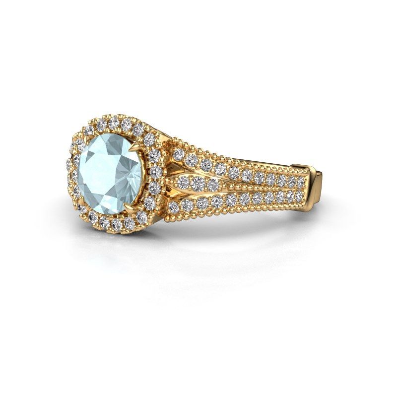 Image of Engagement ring Darla 585 gold aquamarine 6.5 mm