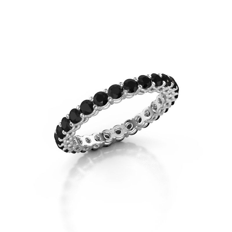 Image of Stackable ring Michelle full 2.4 585 white gold black diamond 1.716 crt