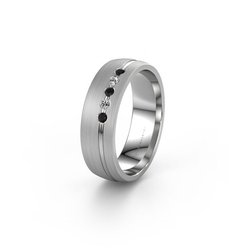 Alliance WH0323L25AM 950 platine diamant noir ±6 x 1,7 mm