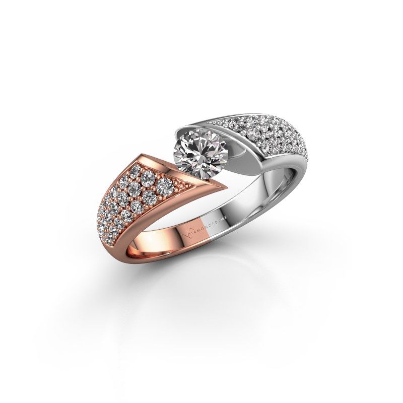 Image of Engagement ring hojalien 3<br/>585 rose gold<br/>diamond 0.848 crt