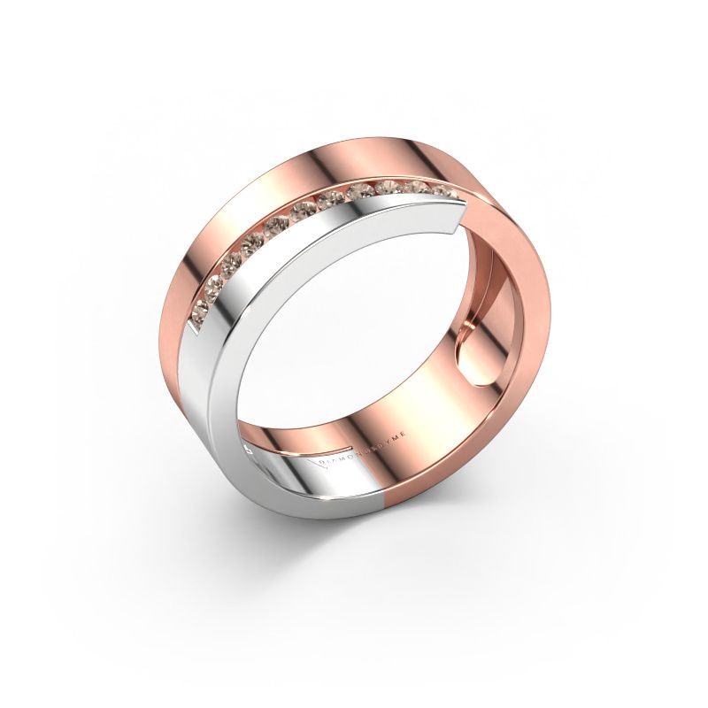 Bague Loma 585 or rose diamant brun 0.165 crt
