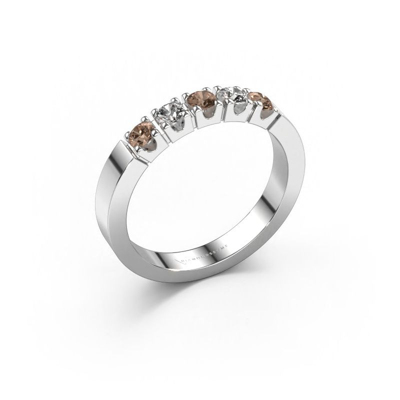 Ring Dana 5 585 Weißgold Braun Diamant 0.50 crt