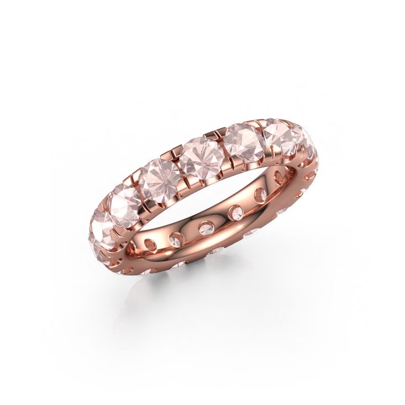 Stackable ring Jackie 4.0 585 rose gold morganite champagne 4 mm