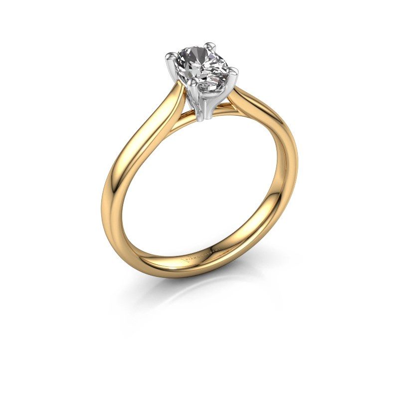 Afbeelding van Verlovingsring Mignon ovl 1 585 goud diamant 0.65 crt