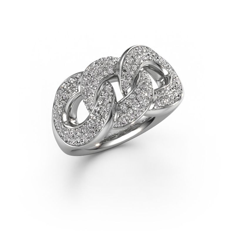 Ring Kylie 3 11mm 585 white gold lab grown diamond 0.78 crt