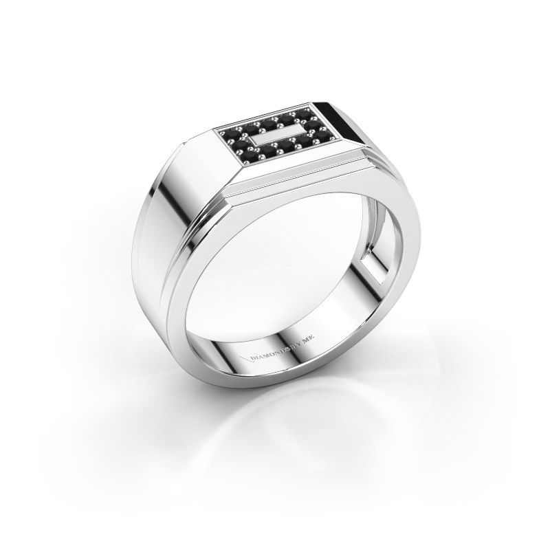Image de Bague pour homme Roan<br/>585 or blanc<br/>Diamant noir 0.216 crt