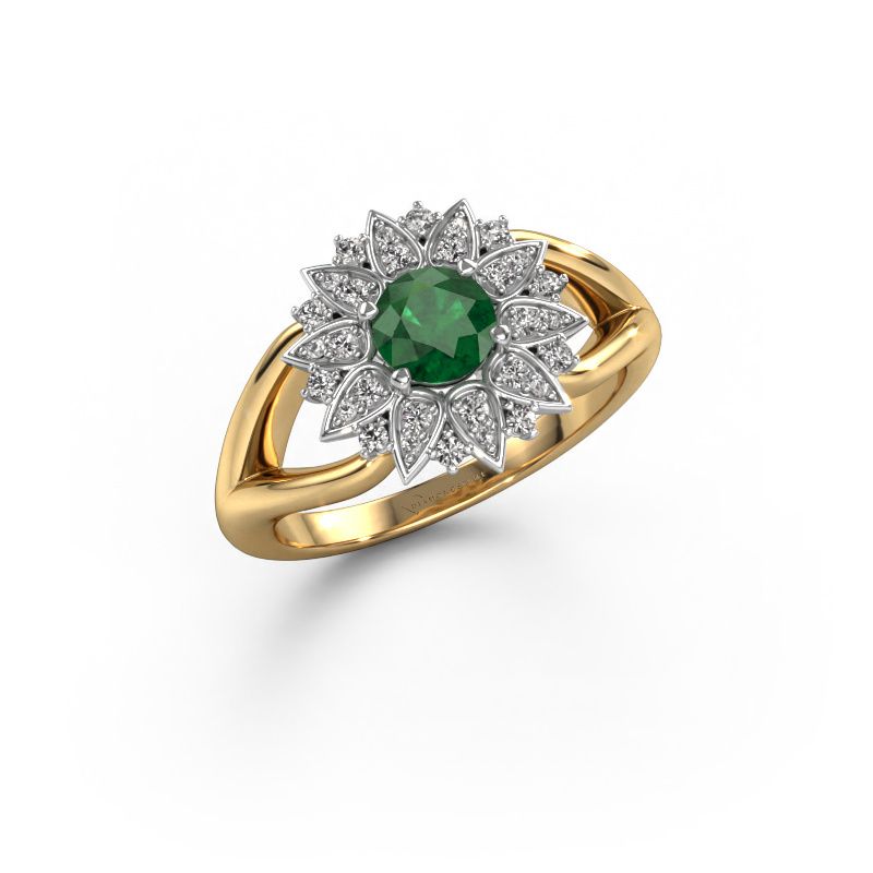 Ring Chasidy 1 585 gold emerald 5 mm