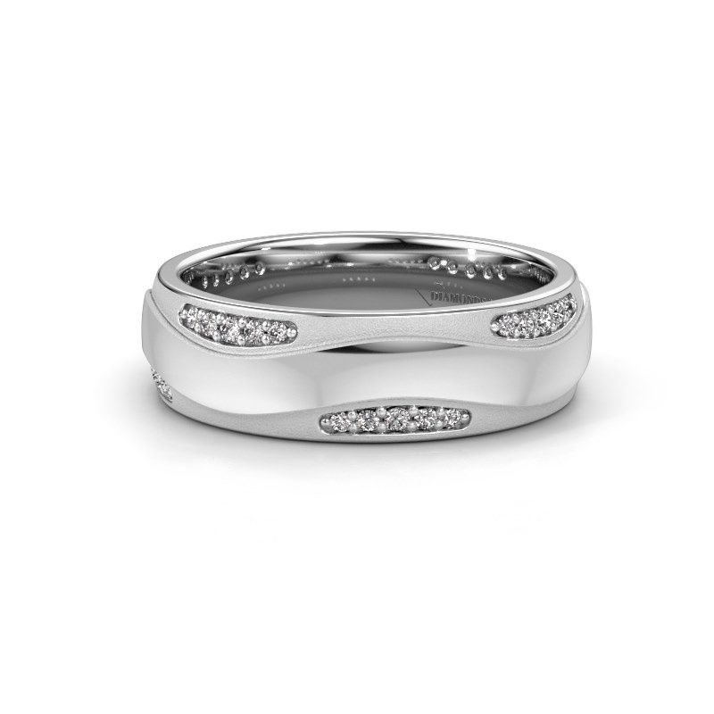 Afbeelding van Trouwring WH2062L26BM 585 witgoud lab-grown diamant ±6x2 mm