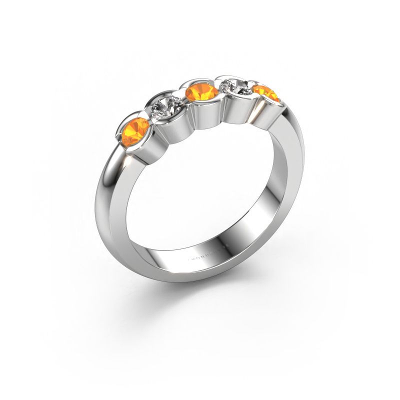 Ring Lotte 5 585 Weißgold Citrin 3 mm