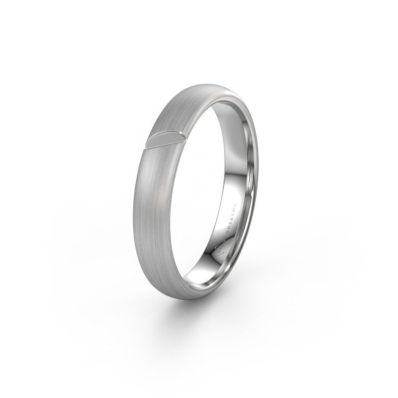 Wedding ring WH0176M34AP 585 white gold ±4x1.7 mm