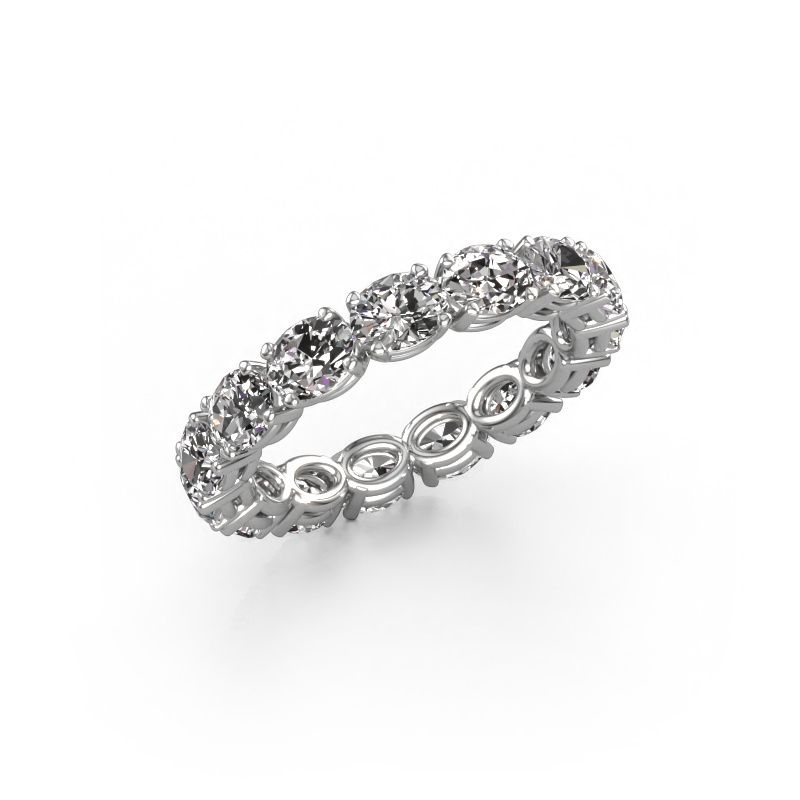 Bague Vivienne OVL 4.5x3.5 585 or blanc diamant synthétique 3.15 crt