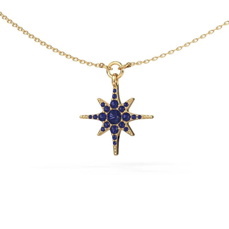Collier Star 585 or jaune saphir 3 mm