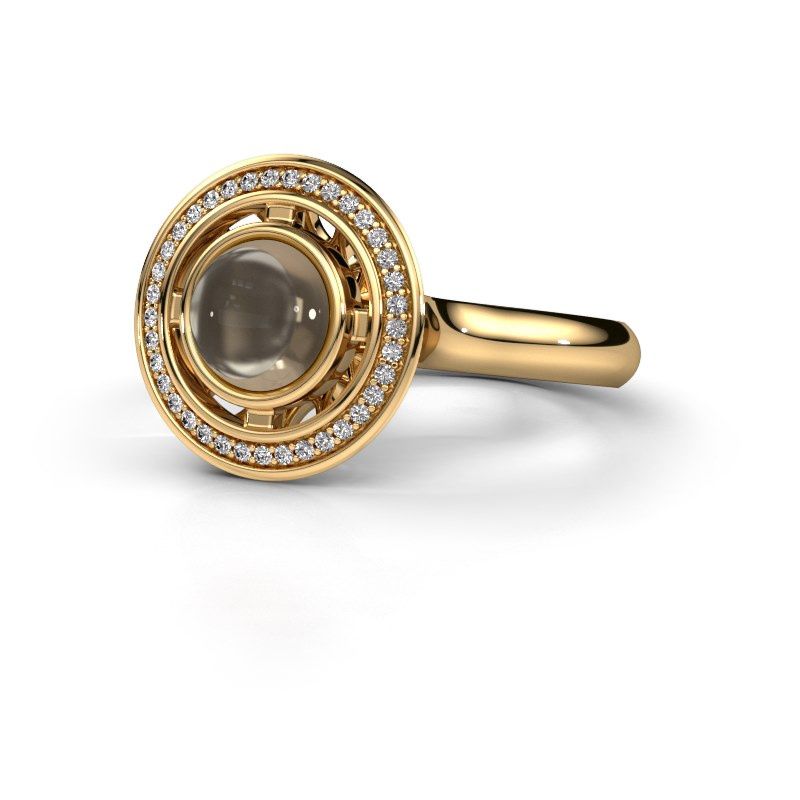 Afbeelding van Ring Salima<br/>585 goud<br/>Rookkwarts 6 mm